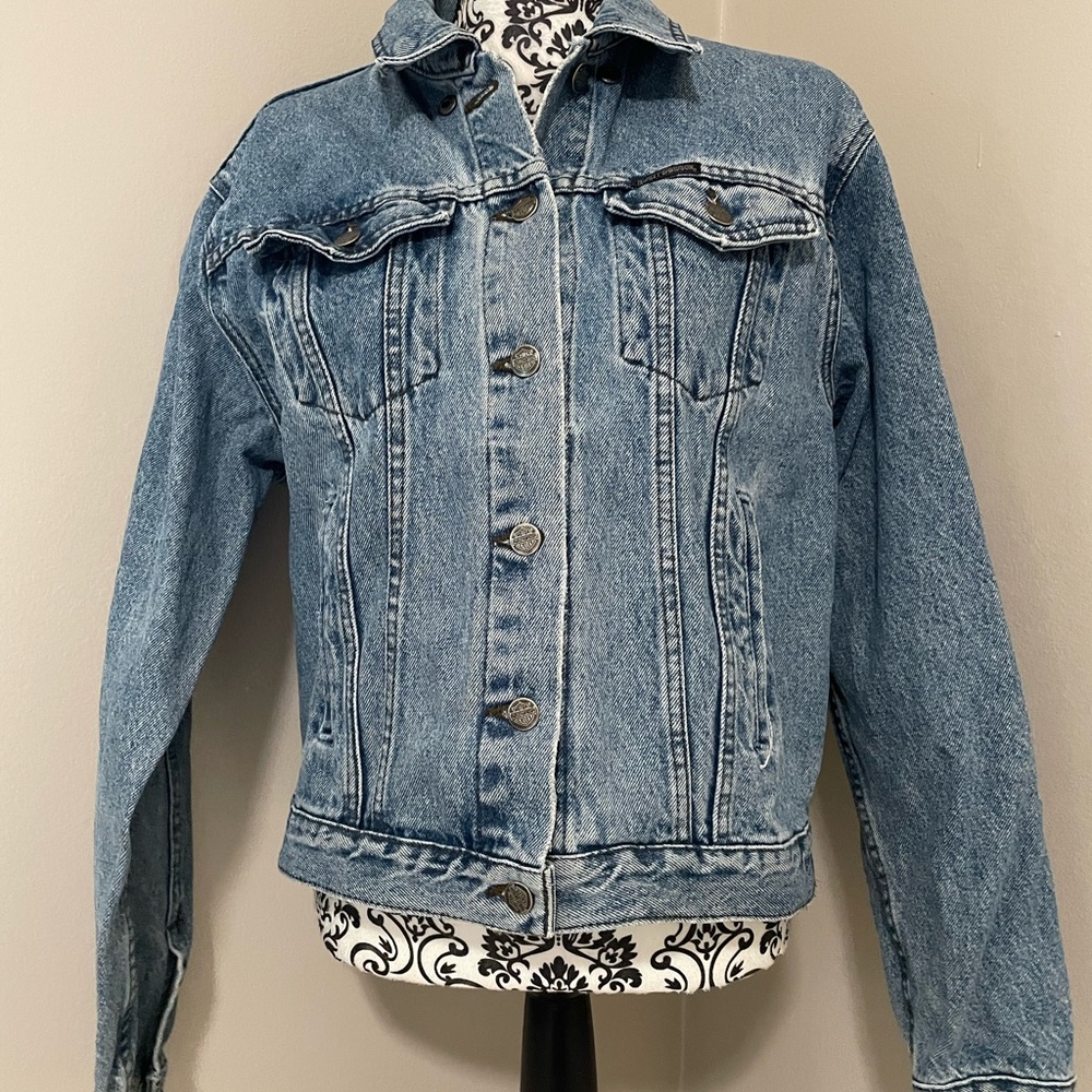 Genuine Harley-Davidson Womens Light Wash  Cotton Jean Jacket size L. - Picture 11 of 13